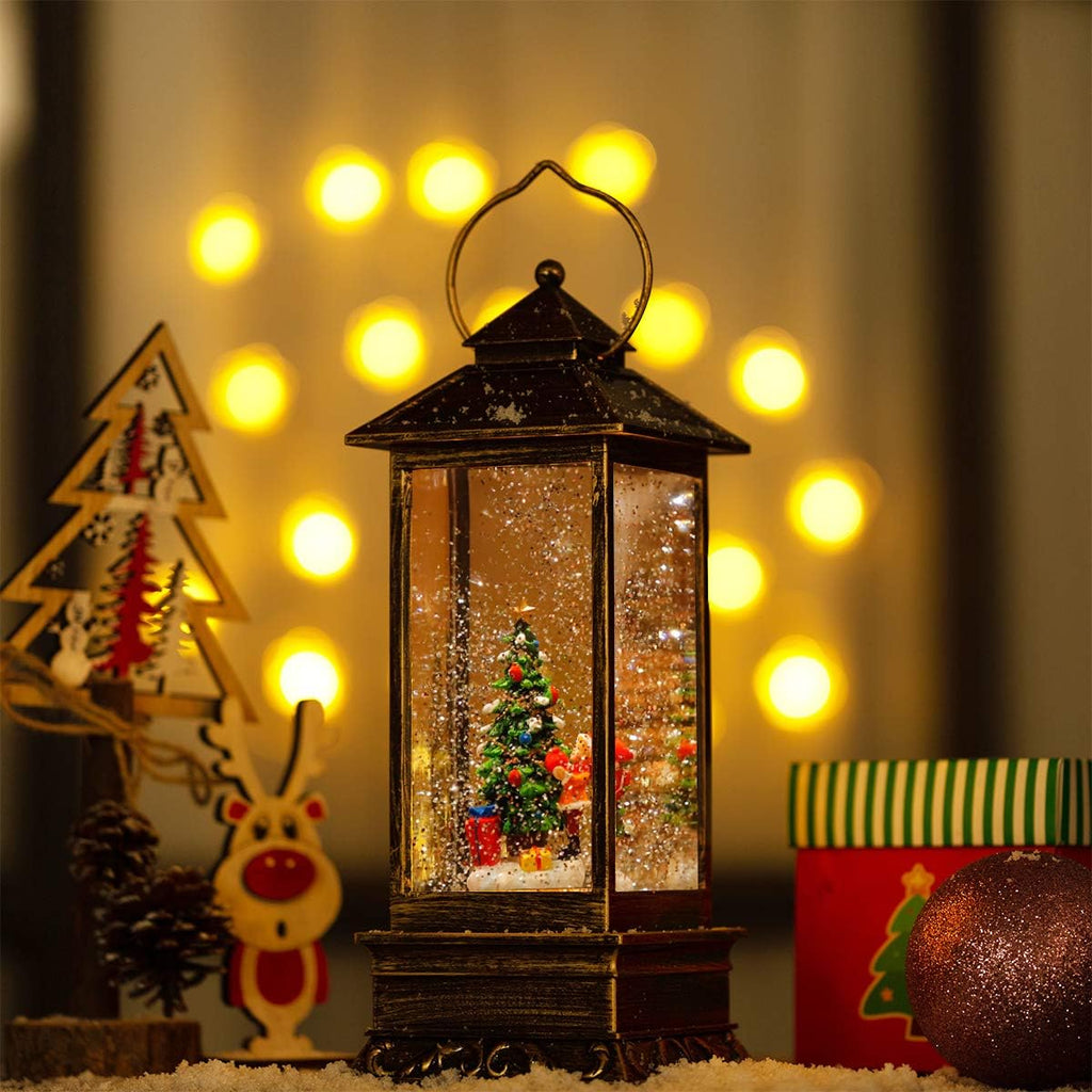 Christmas Lantern,Christmas Snow Globe,Christmas Decorations with Music,Christmas Day Gifts Used for Garden