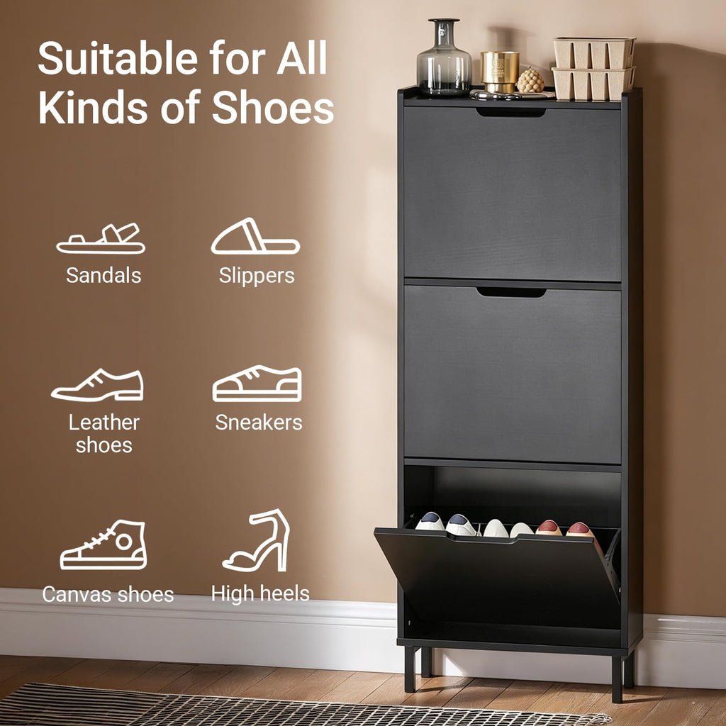 Slim Shoe Cabinet Entryway