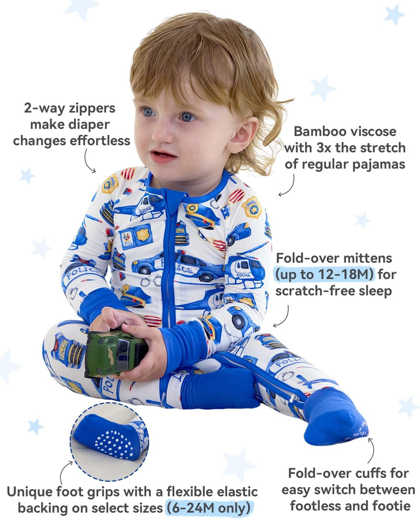 Viscose Baby Footie Pajama, Zipper Sleeper Boys Girls