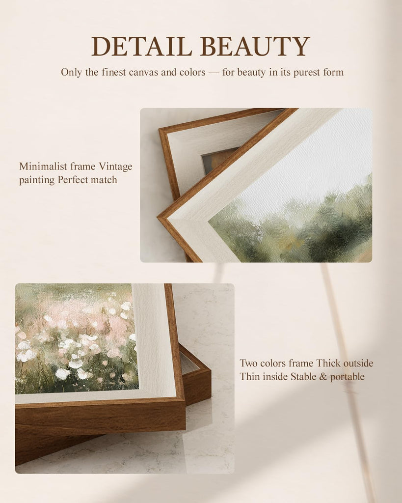 Framed Rustic Countryside Garden Scene Wall Art Set, 12×16 Inch