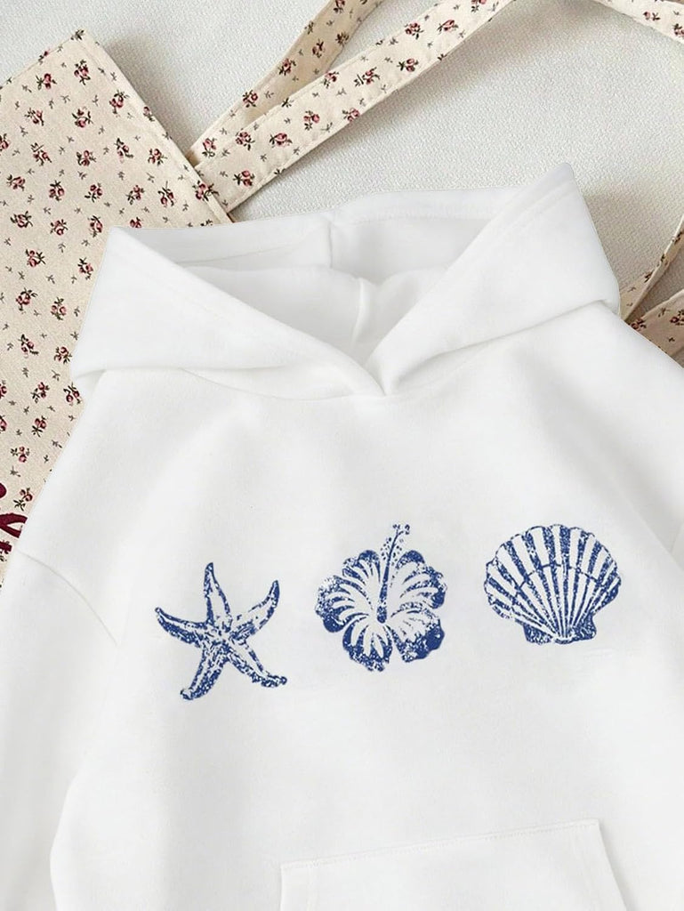 Cute Hoodies for Teen Girls Seashell Tween Sweatshirts