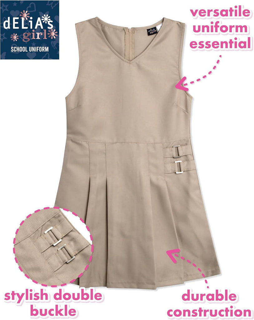 Girls Uniform Jumper 2 Pack Twill School Uniform Jumper Dress