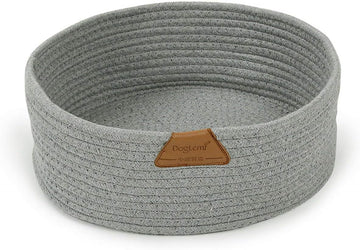 Cat Bed Basket Nest Round Cotton Rope Woven Warm Medium, Pet Sleeping Bed House Cute Fun Scratcher Scratching Scratch