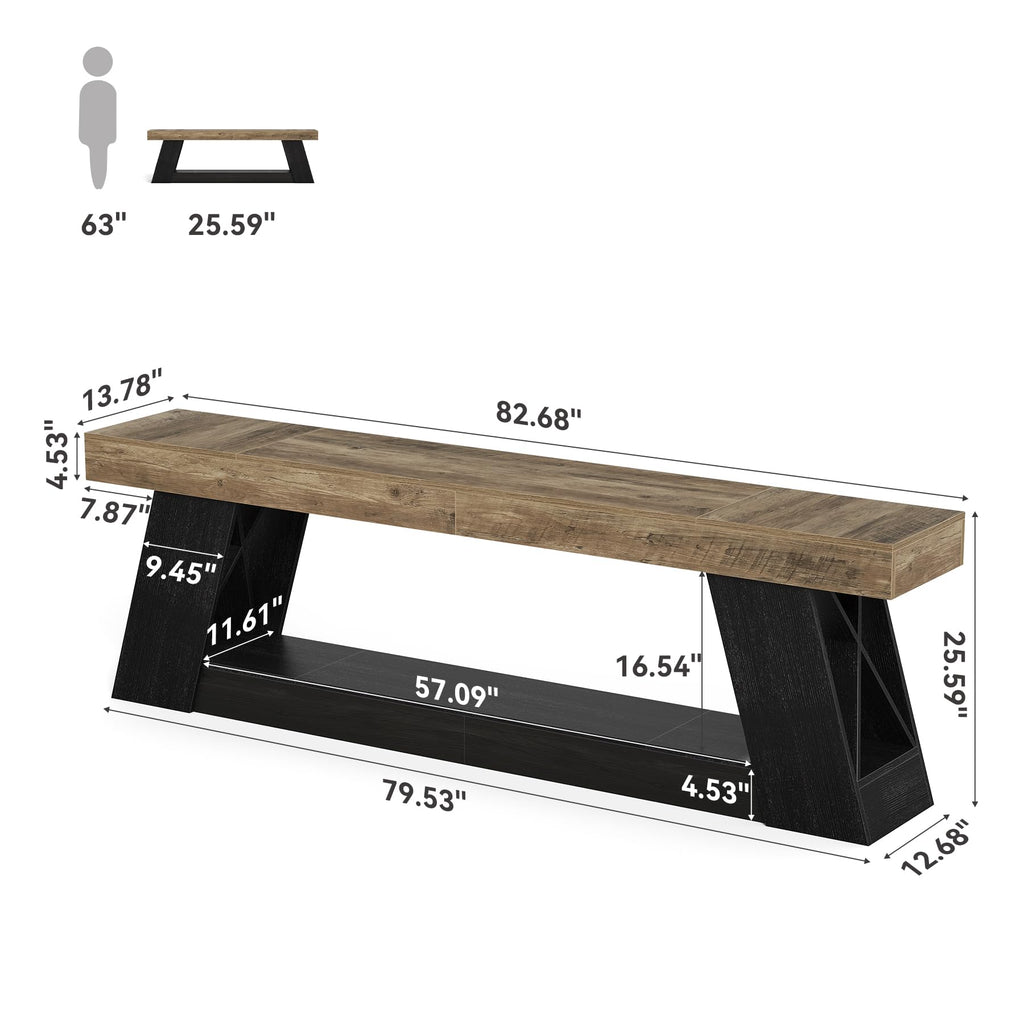 TV Stand for TVs up to 80 Inches, Entertainment Center with Open Storage