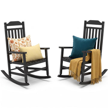 Outdoor Rocking Chairs Set of 2, All Weather Rocking Chair