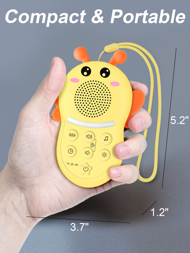 Portable Sound Machine for Baby,White Noise Sound Machine for Babies and Kids,Rechargeable Lullaby Machine with