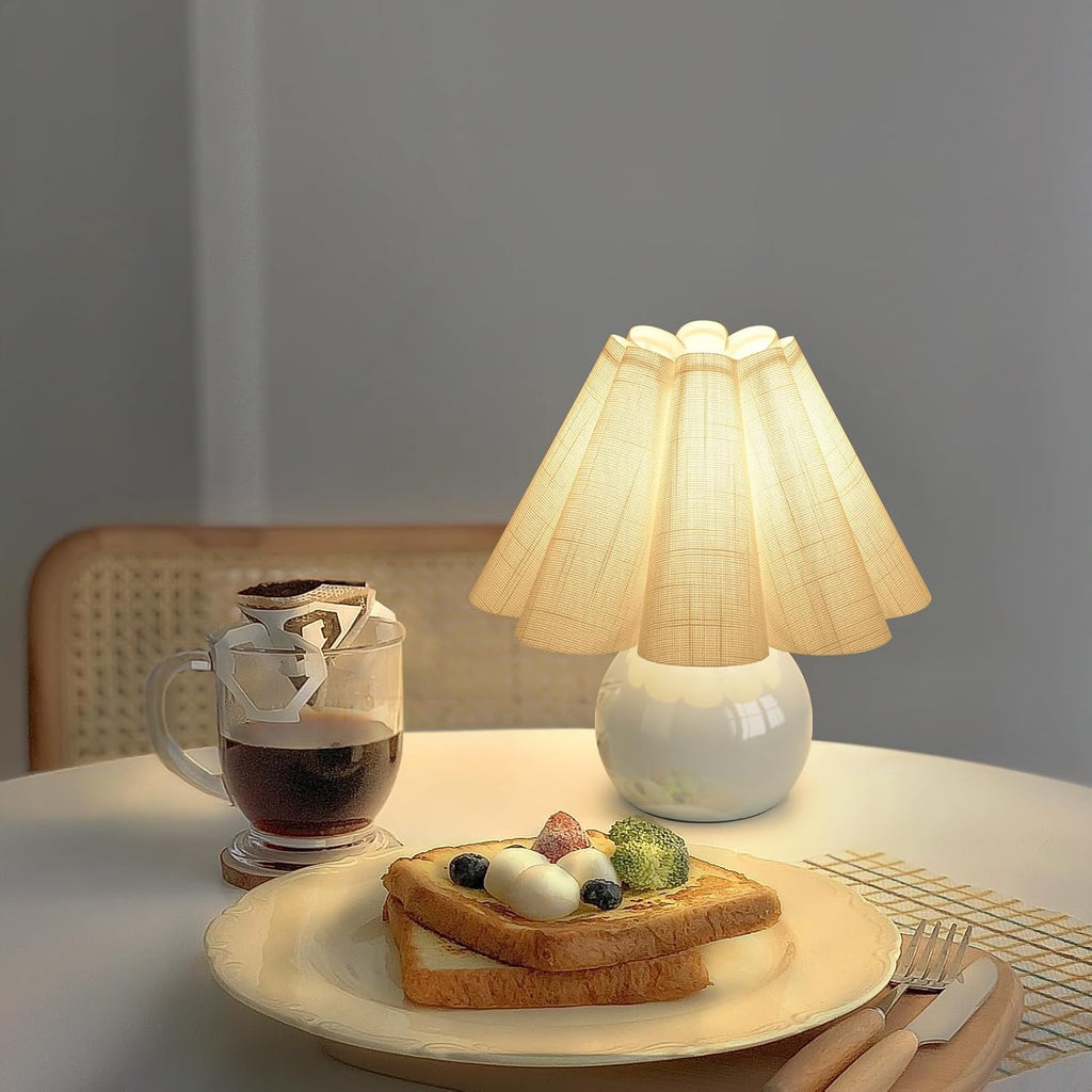 Light Blue Small Bedside Mini Table Lamp, Cute Bedroom Lamps for Nightstand, Cute Mini Table Lamps for Small Spaces