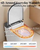 Luxury Smart Toilet with Bidet Built In, Auto Open/Close Lid & Seat, Blackout Flush, Foam Shield, Odor Control