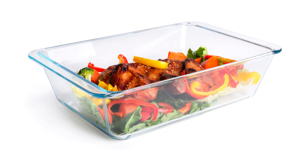 Deep Clear Glass Baking Dish, Rectangular Tempered Glass Baking Pan, The Larger casserole dish. -3.5 Liter