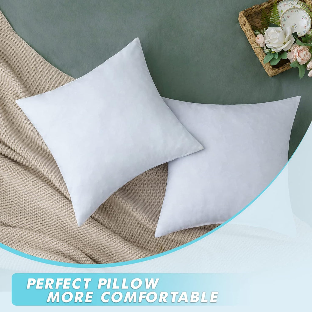 22x22 Pillow Inserts, Shredded Memory Foam Throw Pillows - Set of 2