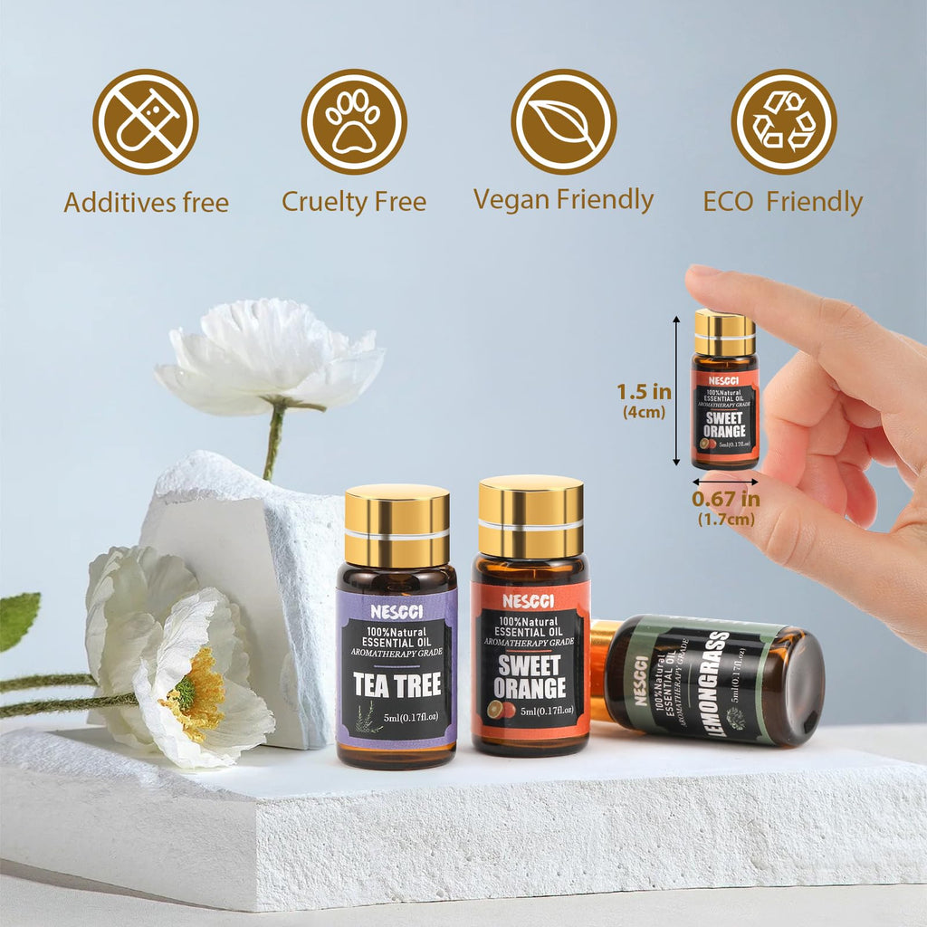Essential Oil Gift Set, for Diffuser, Humidifiers, Essential Oil Set for DIY Candle and Soap Making, Halloween