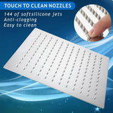 Rain Shower Head with Filtered - High Flow Large Rainfall Shower Heads Made of Stainless Steel