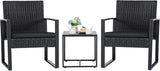 3 Pieces Outdoor Patio Wicker Furniture Set