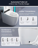 Smart Toilet,One Piece Bidet Toilet for Bathroom with Auto Open & Close Lid and Seat,Warm Water and Dry,Heated