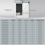 36" x 84" Sliding Barn Door and Hardware Kit Included & 6.6FT Track & Handle, Mortise and Tenon Stru