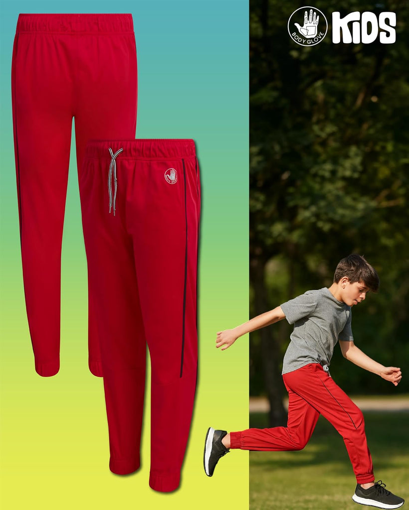 Boys Sweatpants 4 Pack Active Performance Tricot Jogger Pants