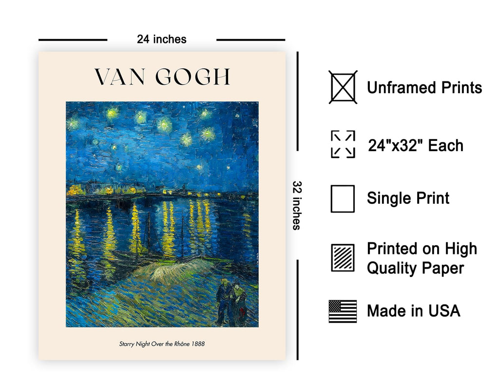 Master Self Portrait Print - Van Gogh Poster - Impressionism Art - Minimal Housewarming Gift - Masterpiece Portrait