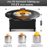 40 Inch Fire Pit Surround Tabletop - Wood Burning