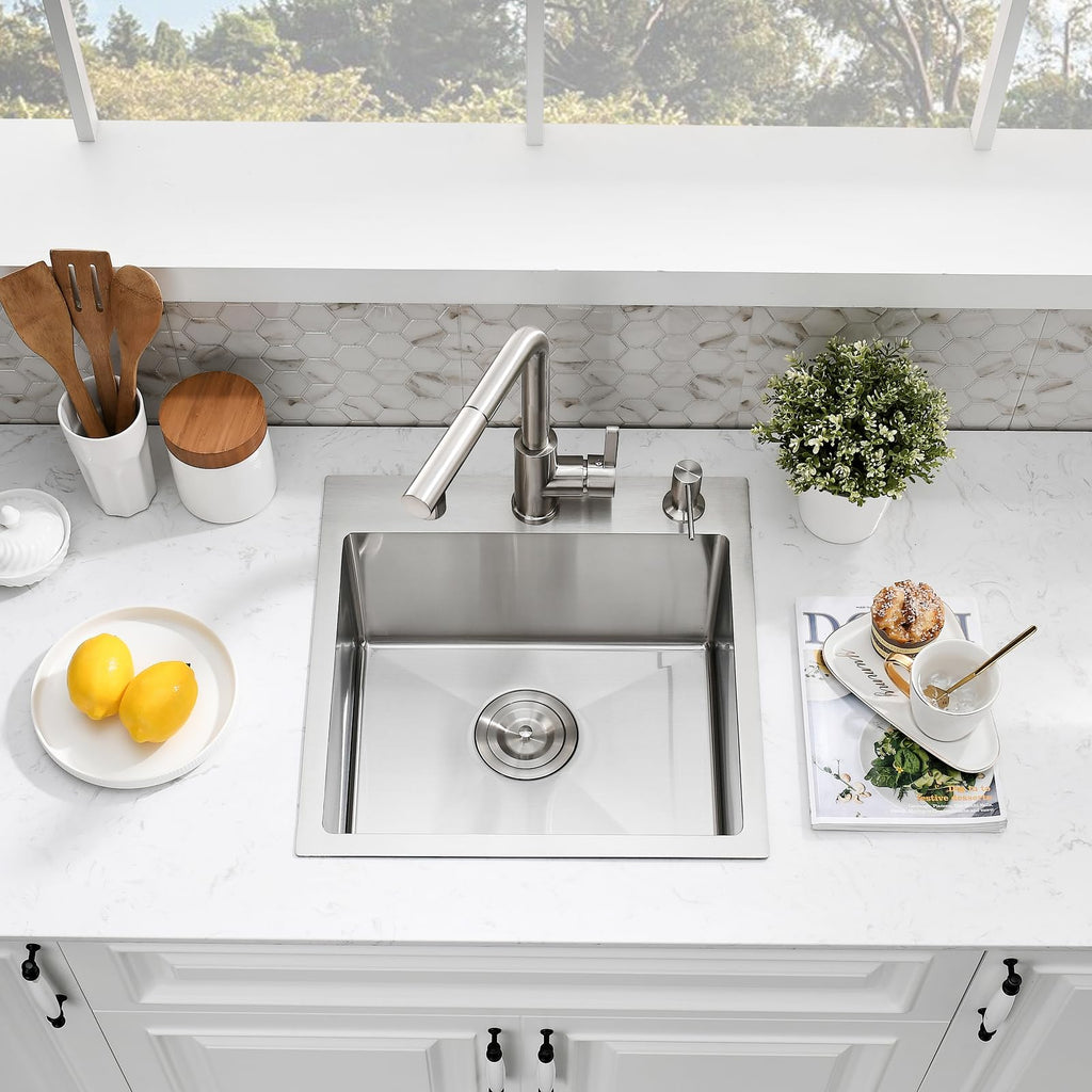 15x15 Drop In Bar Sink with Faucet