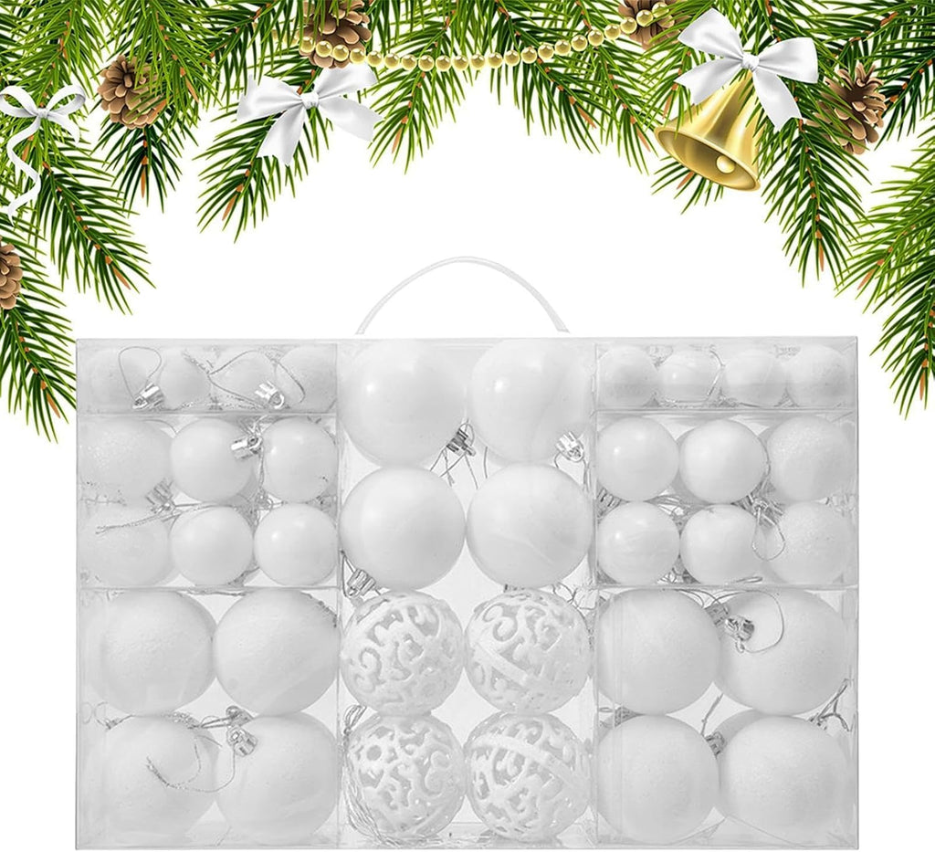 Ornaments Balls 100 piece Shatterproof Tree Ornament Bulbs Decor