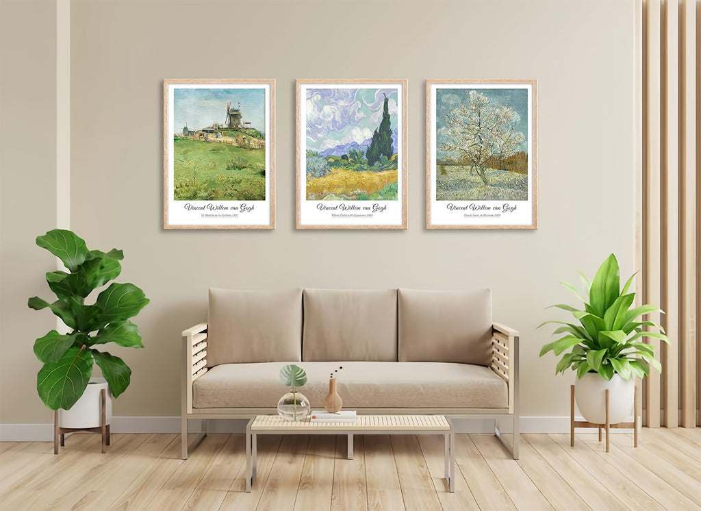 Framed Vincent Van Gogh Canvas Canvas Wall Art, Vintage Landscape Paintings, Framed High Fashion Artwork Poster
