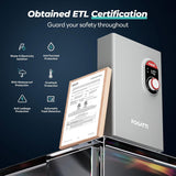 Upgrade 18kW Tankless Water Heater Electric, 240V On Demand Instant Hot Water Heater