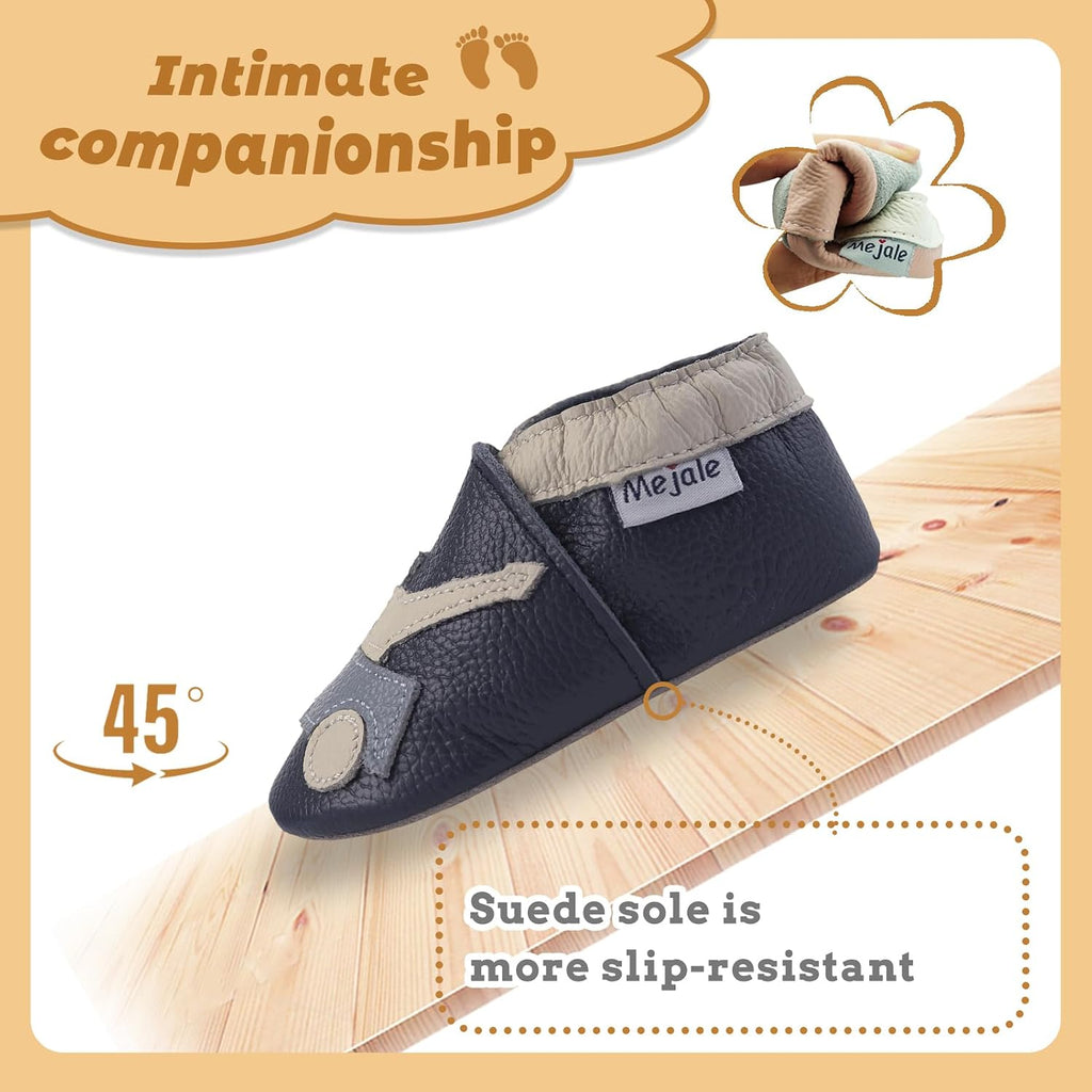 Baby Shoes Soft Sole Leather Moccasins Cartoon Butterfly Infant Toddler First Walker Slippers