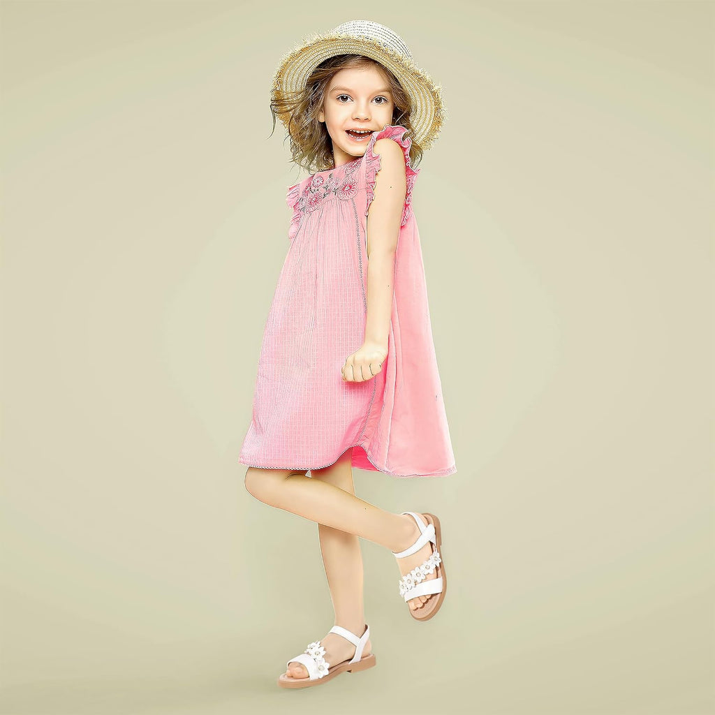 Girls Sandals Open Toe Summer Flats Dress Shoes