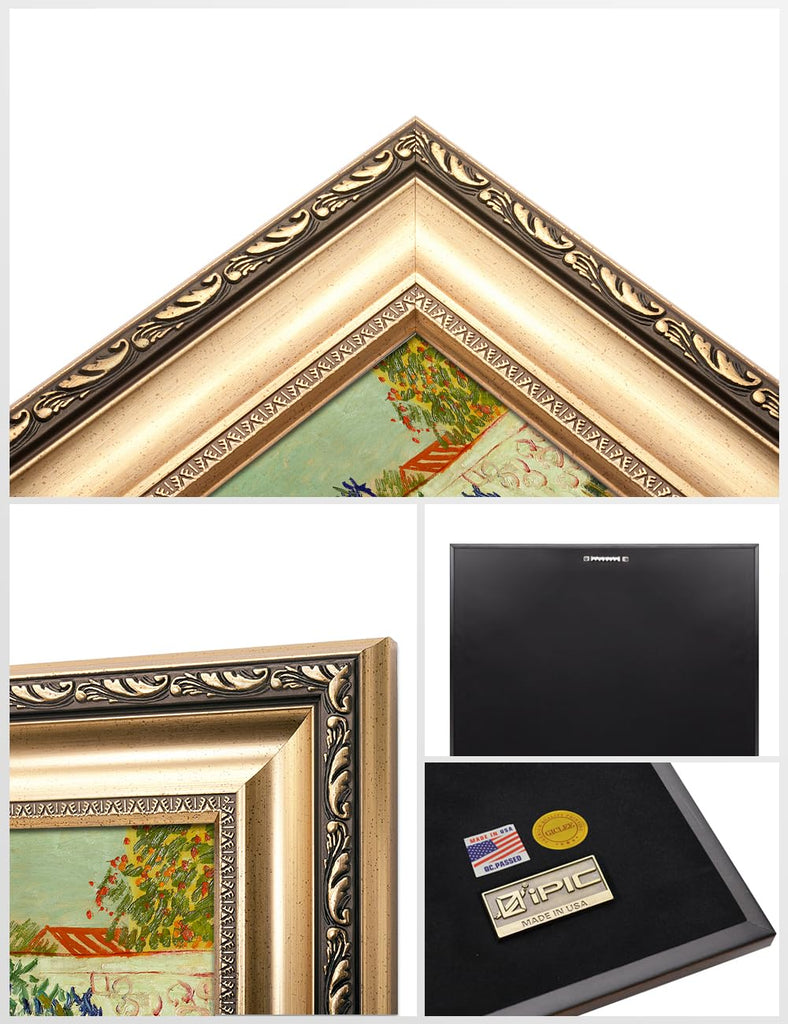 Van Gogh Garden at Arles Print, Framed Wall Art, Totle Size: 26x22 in