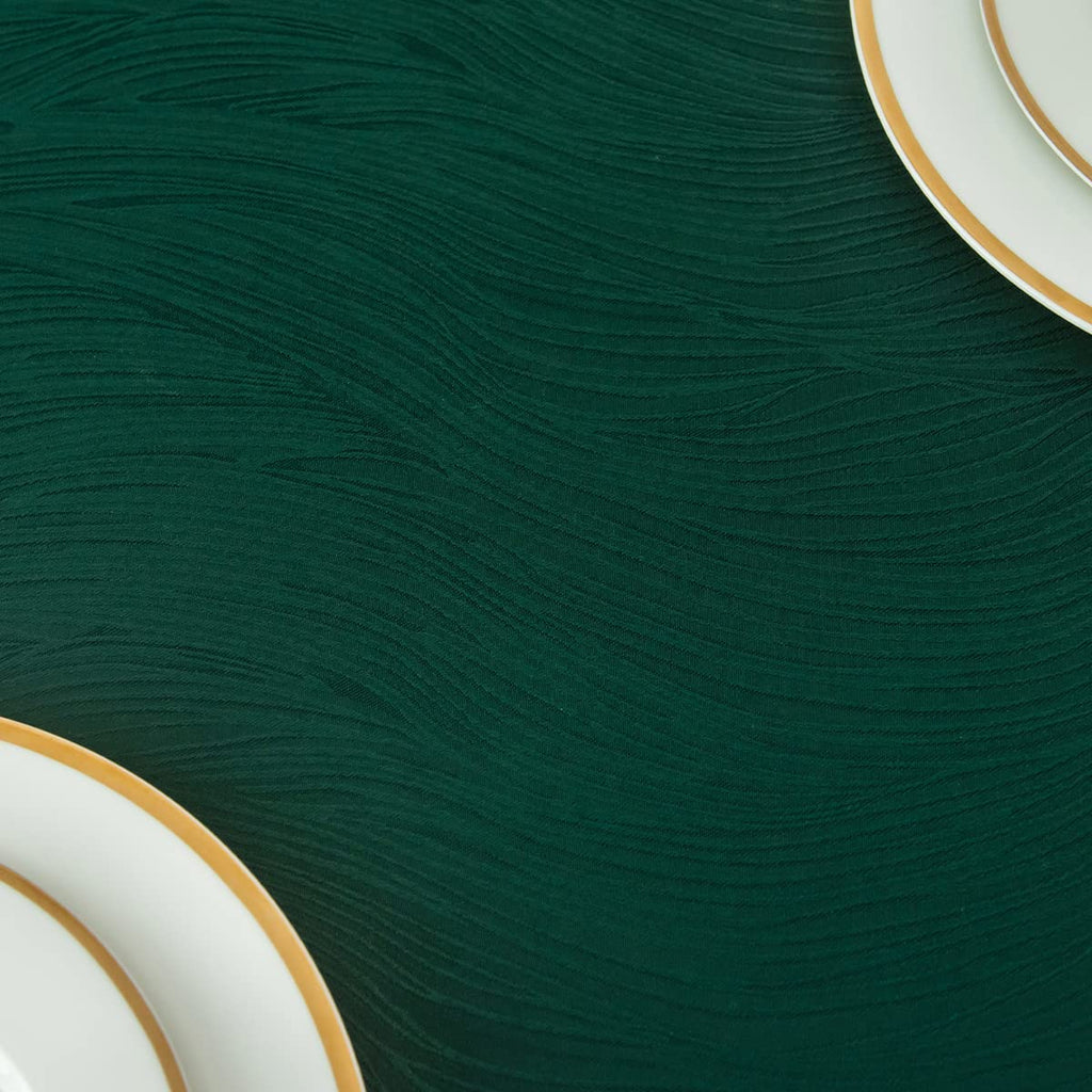 Christmas Hunter Green Tablecloth, Spill-Proof and Water Resistance Heavy Weight Soft Table Cloth for Christmas