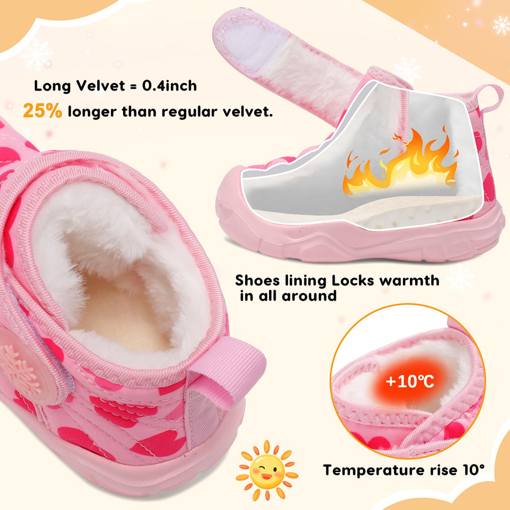 Baby Winter Shoes Baby Snow Booties Warm Fleece Infant Slippers