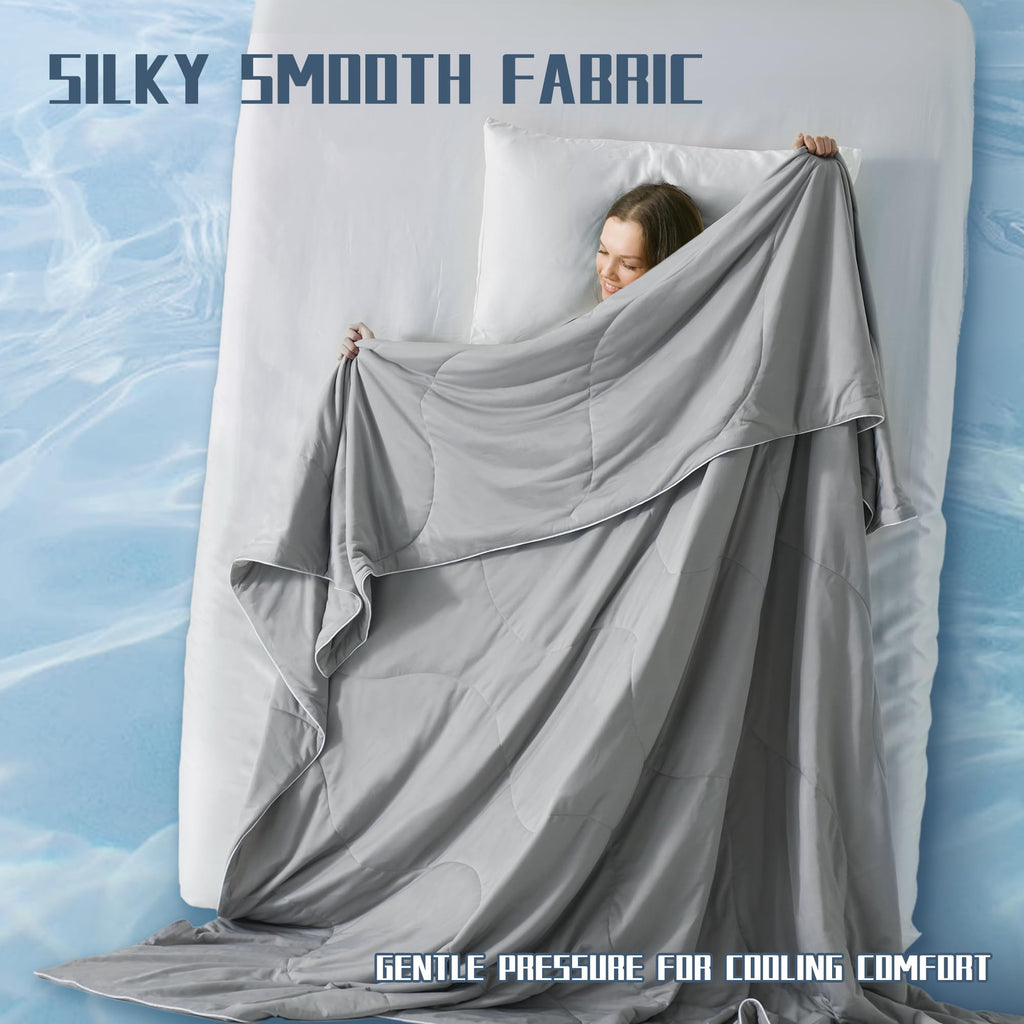Cooling Comforter Queen Size, Grey Cooling Blanket for Hot Sleeper