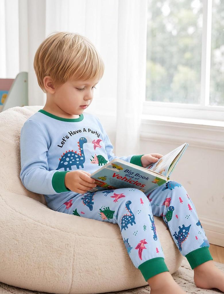 Toddler Boys Pajamas Long Sleeve 2 Piece Pjs Sets for Kids 18M