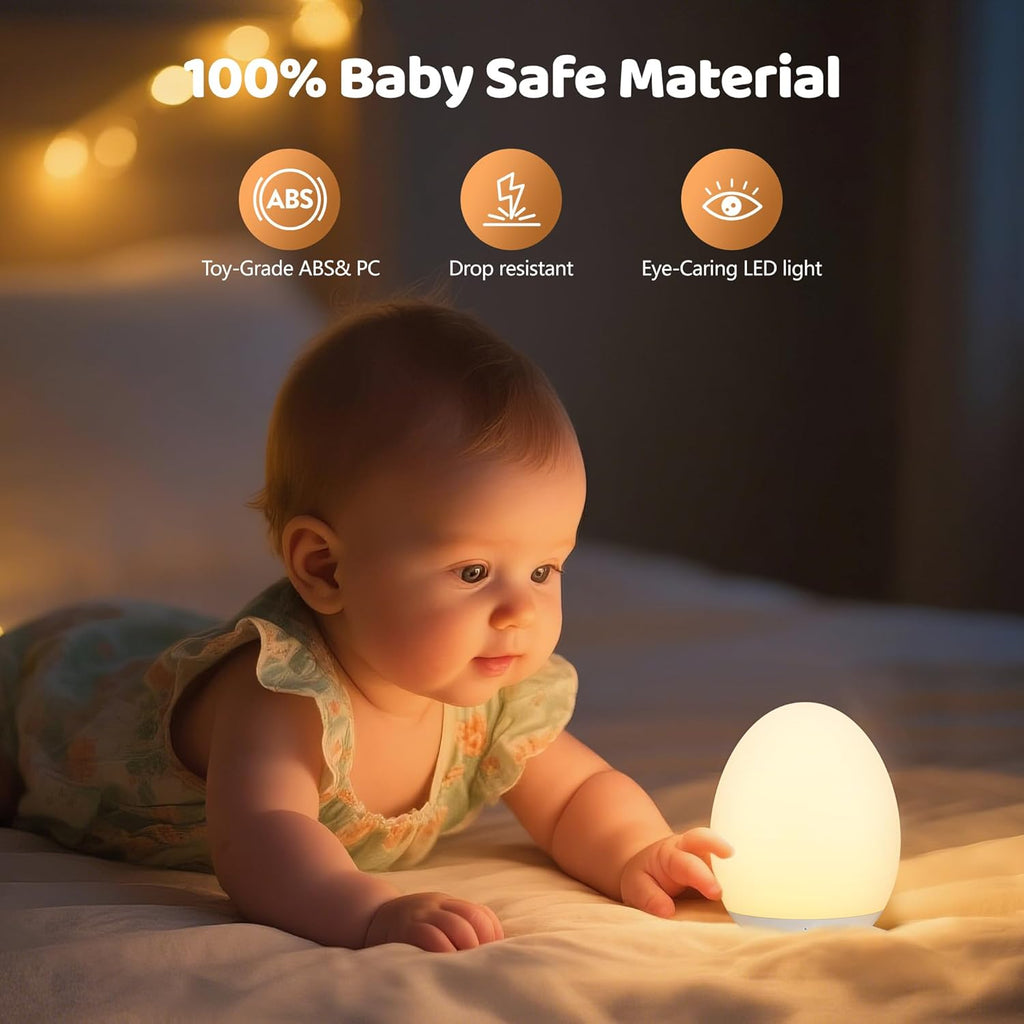 Night Light for Kids, 7 Colors Changing Egg Light