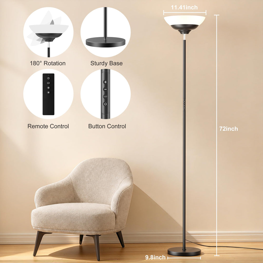 30W LED Floor Lamp, Torchiere Floor Lamp