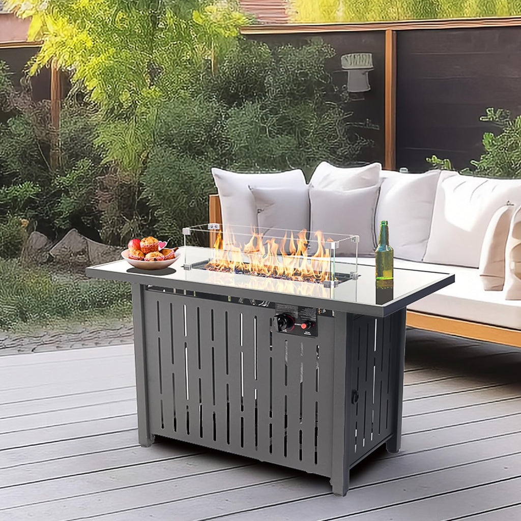 43 Inch Outdoor Propane Fire Pit Table 50,000 BTU