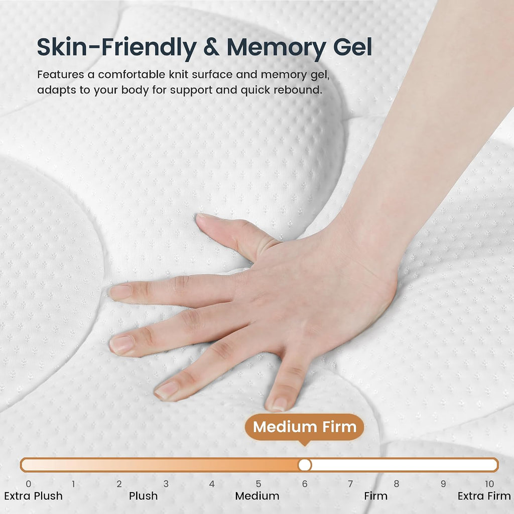 Luxury California King Mattress 12 Inch, Hotel Collection Hybrid Gel Memory Foam Mattress Cal King Size Bed in a Box