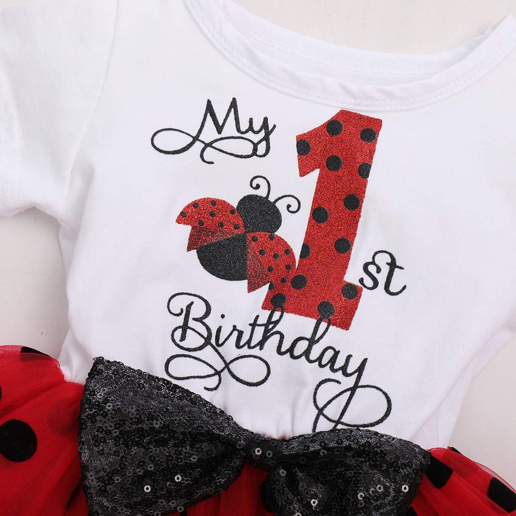 Baby Girls 1st 2nd Birthday Outfit Tutu Princess Dress for Cake Smash