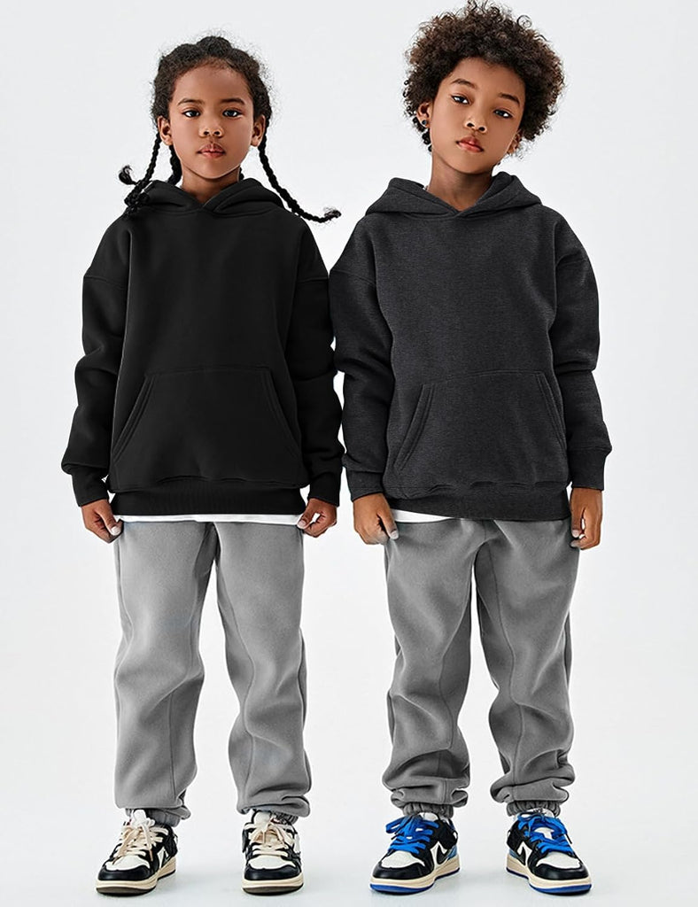 Kids Sherpa Lined Fleece Hoodie Warm Pullover Sweatshirt Sweater