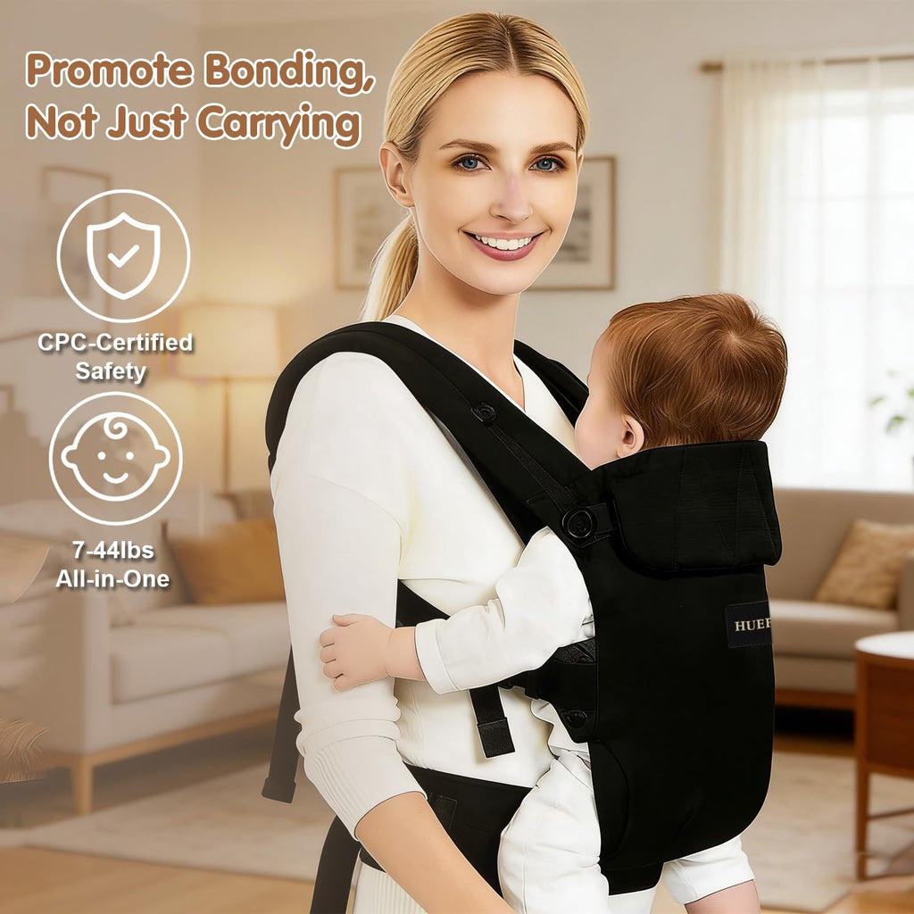 Carrier (7-44 lbs), Soft Breathable Double-Shoulder Carrier with Adjustable Support, Ergonomic Design for Hip