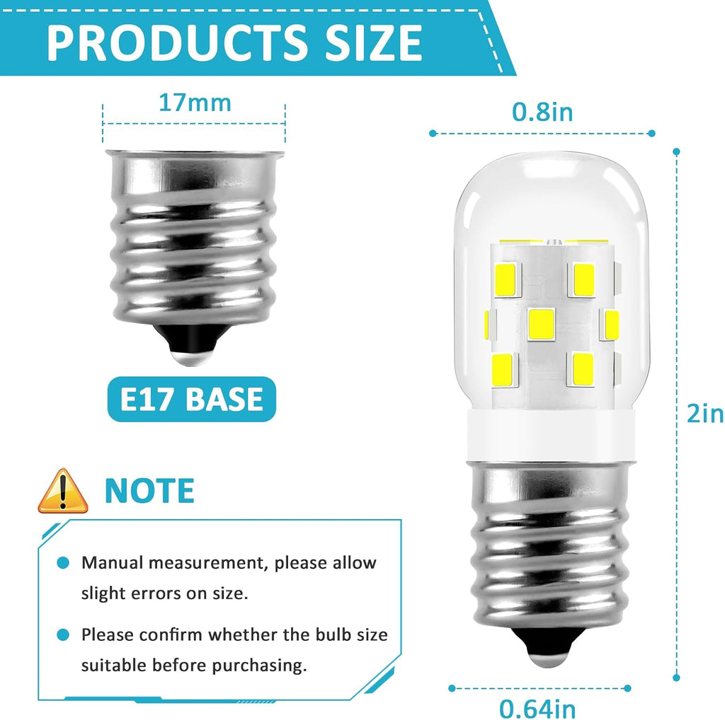 E17 LED Bulb Microwave Oven Appliance Light Bulb Super Power Saving Multiple Purpose Under Hood Over Stove