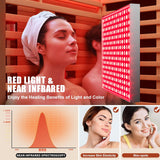 MEISSALIVVE Full Spectrum Infrared Sauna，1-2 Person Home Sauna，Wooden Canadian Hemlock Indoor Spa Sauna with Resonance