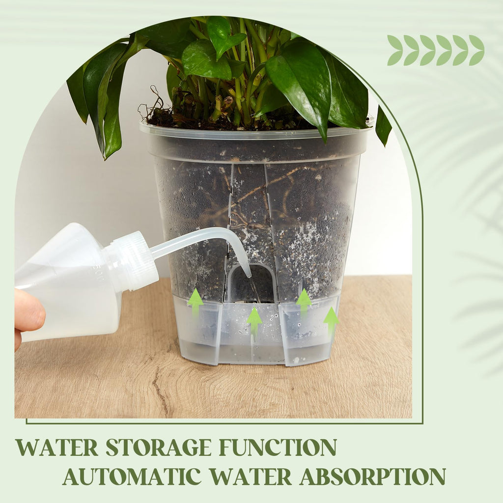 Self Watering Planter, 4.72'', Clear, 9 Pcs