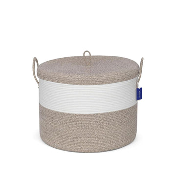 21" x 18" Extra Large storage baskets, Decorative blanket basket with lid, rope baskets with lid, wicker hamper