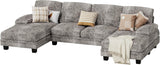 Sectional Couches for Living Room, U Shaped Couch with Chenille Fabric