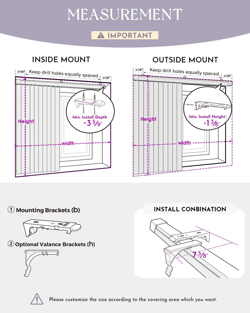 Motorized Vertical Blinds Compatible with Alexa Google Privacy Reversible Blackout Smart Vertical Blind Remote