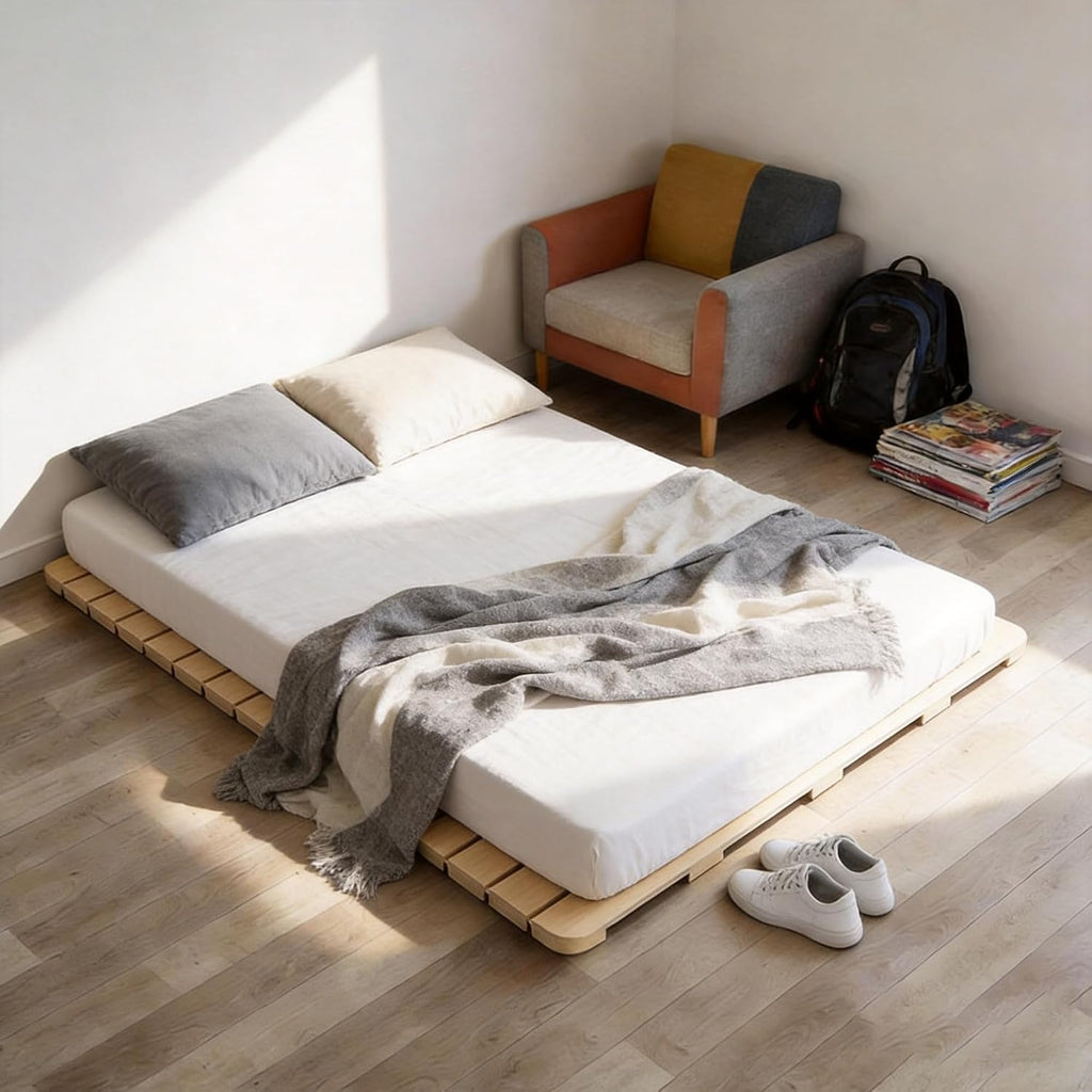 Foldable Floor Bed Frame Tatami Bed, Bed Frame for Floor Sleeping