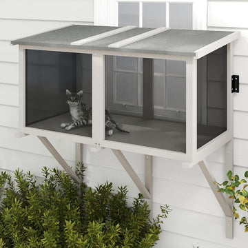 Cat Catio, Expandable Window Box Enclosure for Indoor Cats