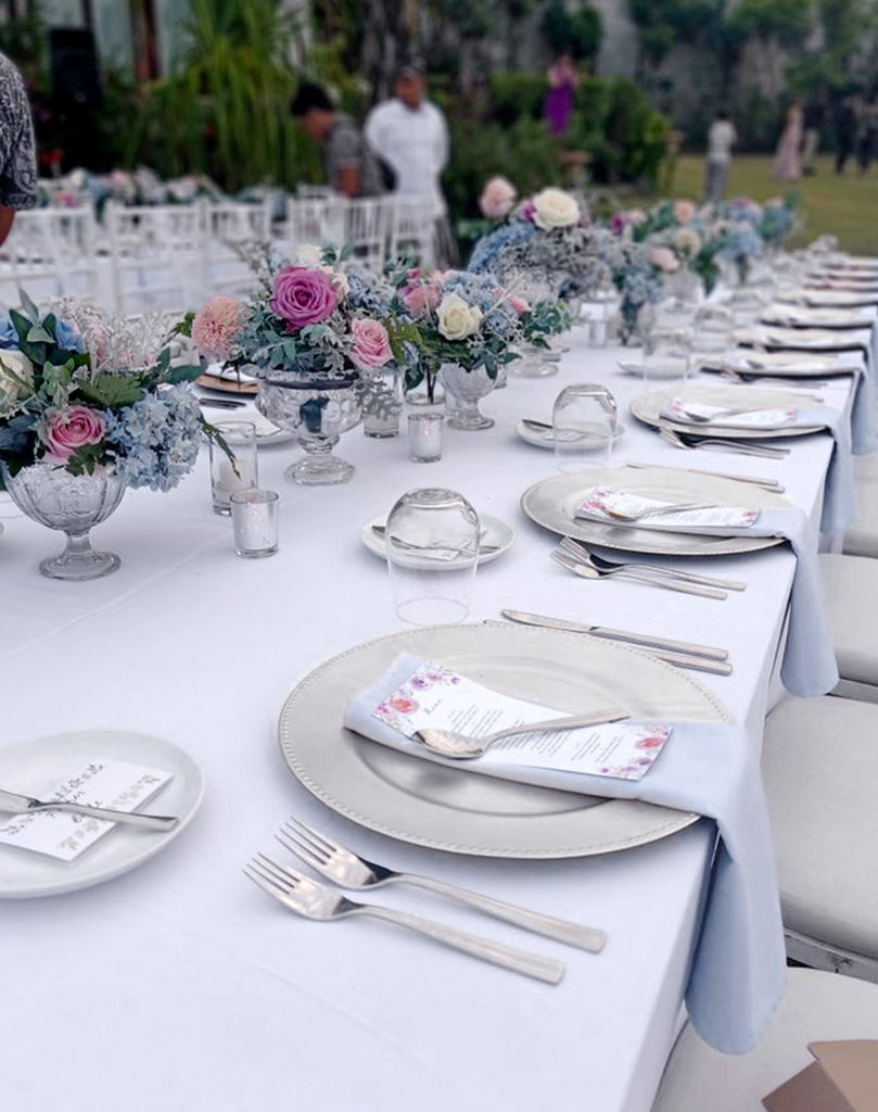 50 Pcs Silver Charger Plates 13" Round Charger Plates Bulk Beaded Charger for Dinner Plate Decorative Silver Plastic
