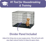 24-Inch iCrate for Small Breeds, 12-20 lbs, Single Door Folding Dog Crate with Divider Panel
